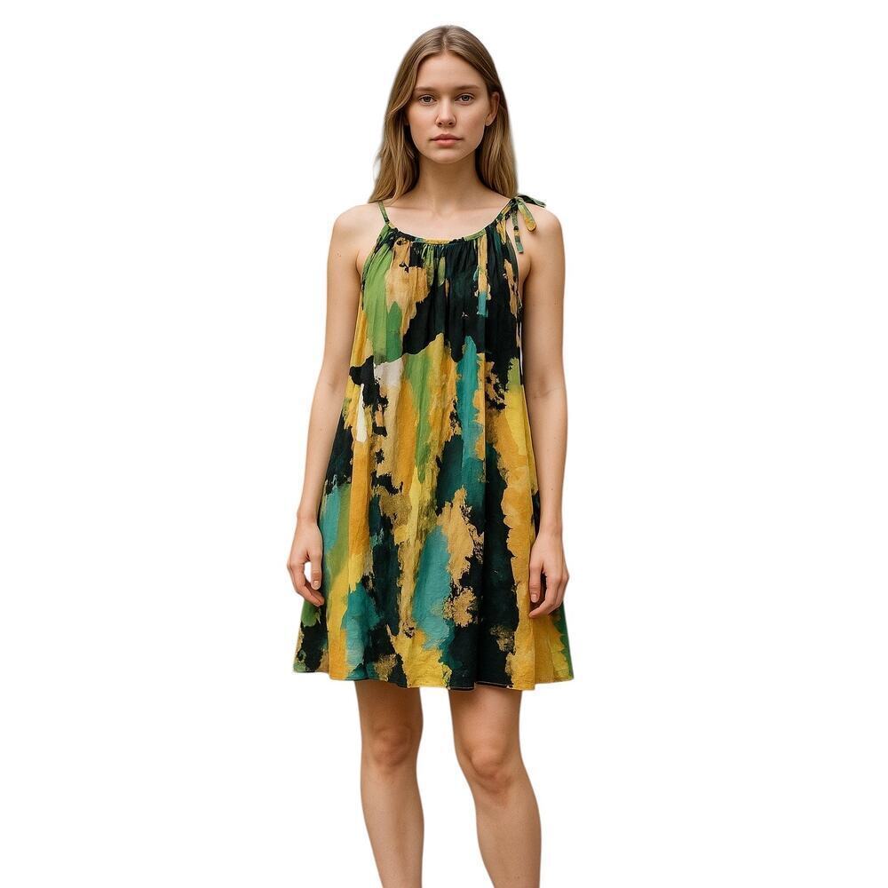 W118 by Walter Baker Tied Shoulder Abstract Print Mini Tank Dress size 4